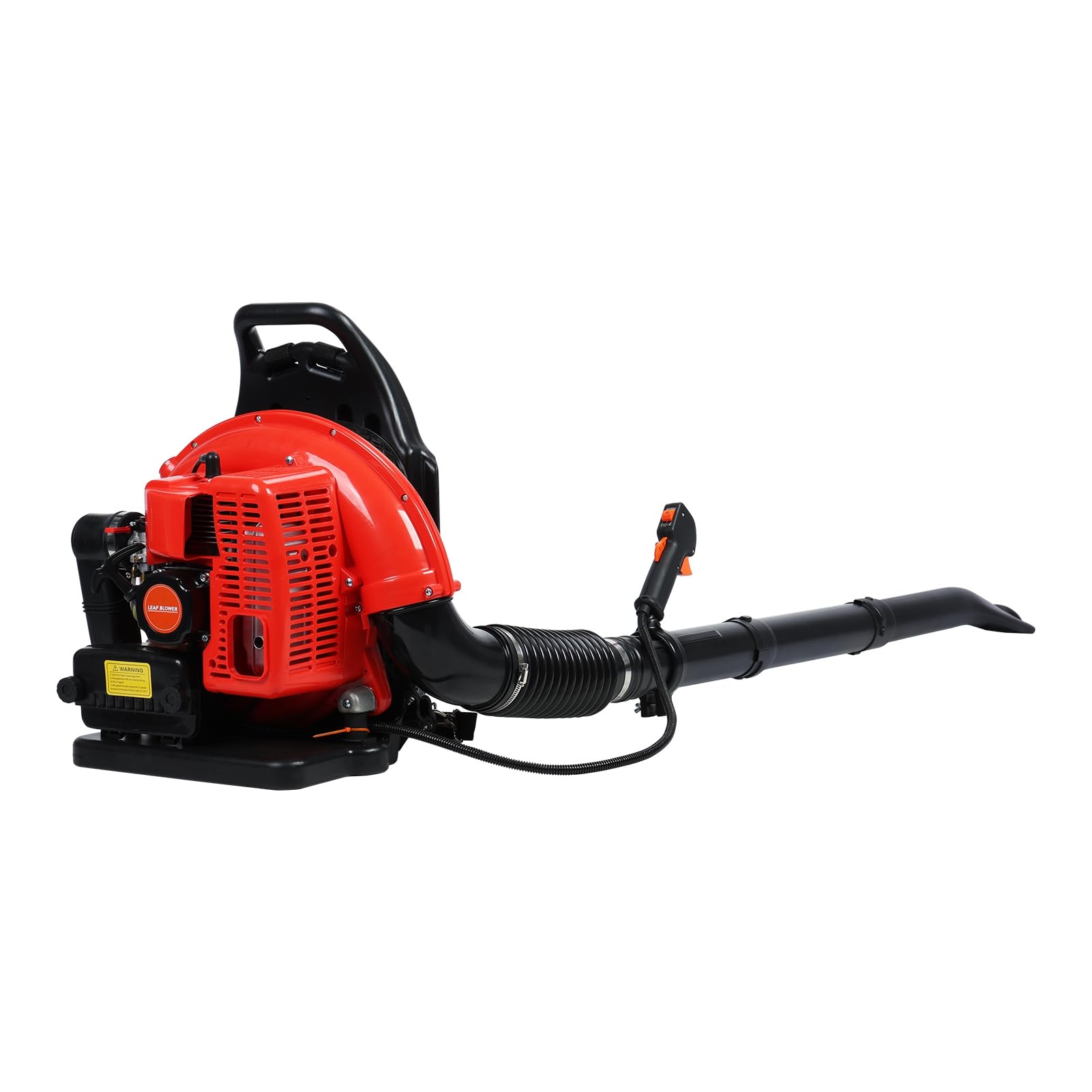 Soffiatore a gas per foglie, 63 CC, 665 CFM 3 HP, design ergonomico, cura professionale del prato, rimozione della neve, alimentato a gas, per paesaggisti e proprietari di case, rosso