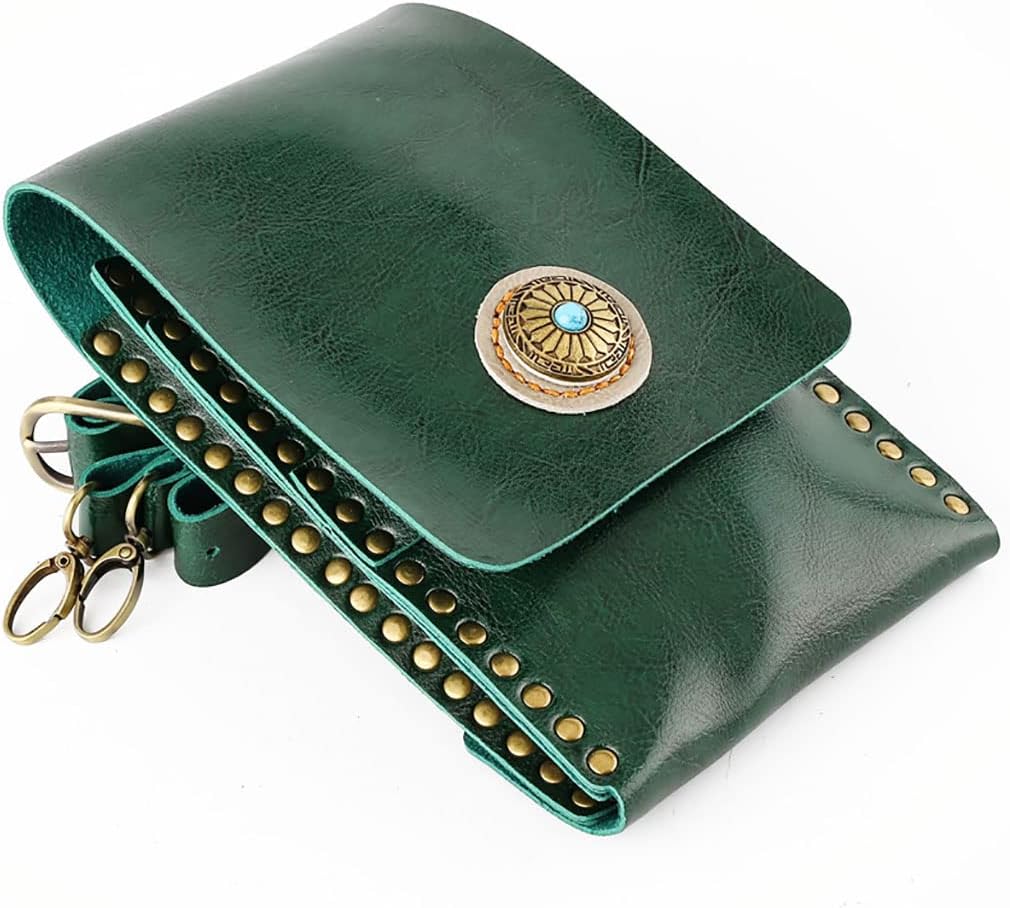 Hairdresser Hair Scissors Organizer Waist Bag,Hair Stylist Shear Scissors Holder Pouch Case for Hairdressers, Salon Barber Tools Holster Bag,(Green)