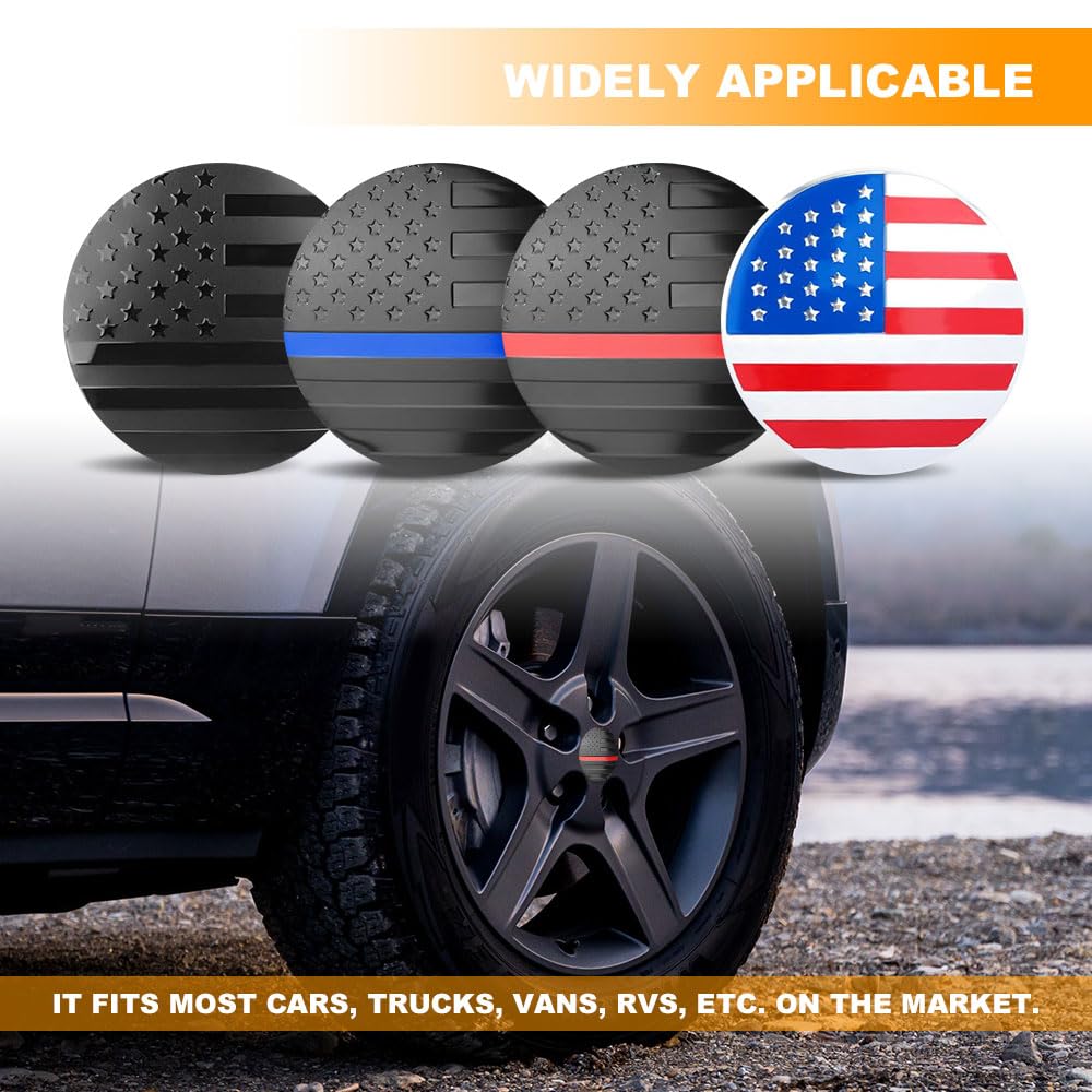 4PCS American Flag Wheel Center Caps Stickers 56mm 2 2 Inch Wheel Rim Hub Caps Waterproof USA Flag — view 4