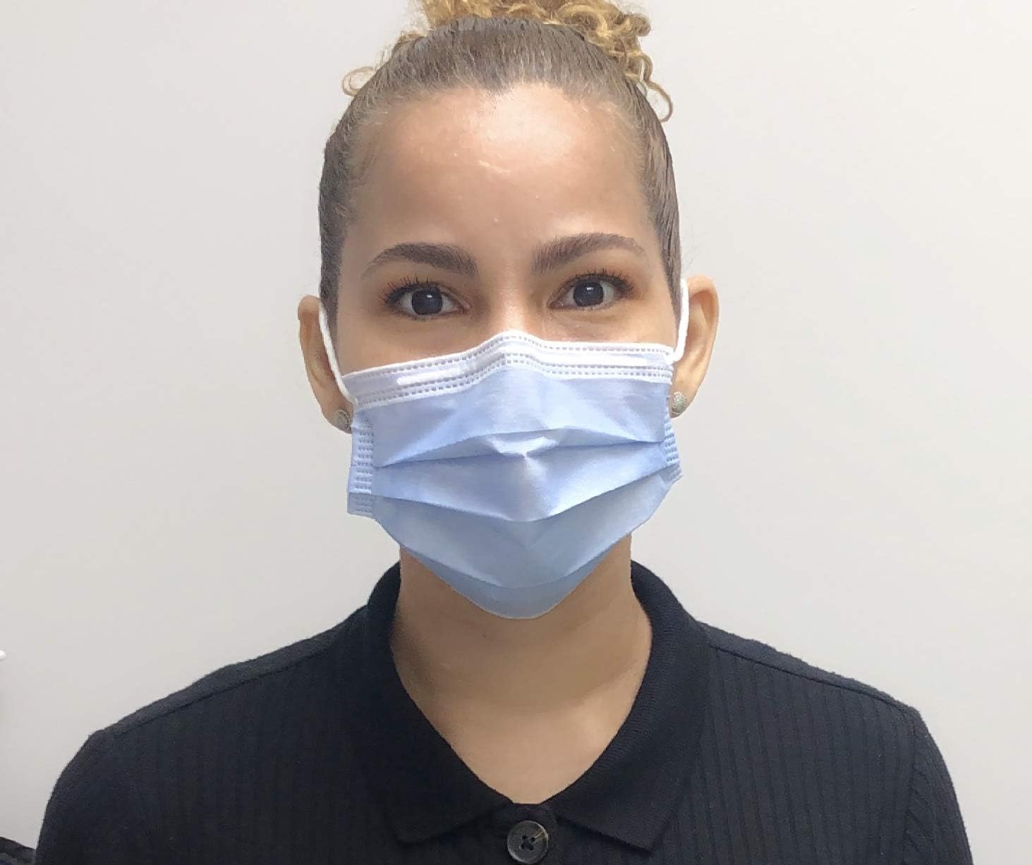 GMX Earloop ASTM Level 3 Lightweight Breathable Medical Mask, Made in USA, Fluid Resistant, Latex Free Blue Face Mask Bx/50 : Industrial & Scientific