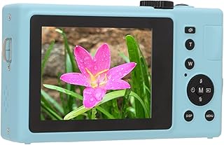 ciciglow Câmera digital, câmera infantil 1080p FHD sem espelho, câmera micro única zoom digital 16X 24 MP com monitor LCD de 3 polegadas (azul)