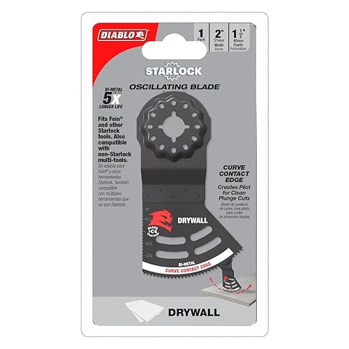 Miniatura 3 de Diablo Hoja oscilante bimetálica Starlock de 2 pulgadas para paneles de yeso (paquete de 3)