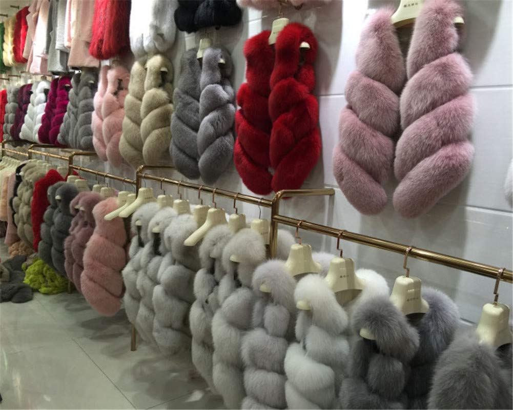 MISSMAO Femmes Manteaux pour Faux Fourrure Gilet Élégant sans Manches Long Gilet Chaud Manteau de Fourrure Fausse Fourrure Longue Fourrure Veste Hauts Outwear Veste d'Hive Rouge S