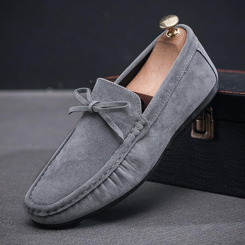Men's Party Loafers Shoes Suede Vamp Comfor Solid Color Round Toe Non Slip Anti-Slip Shoe for Office Party Wedding Slip On2