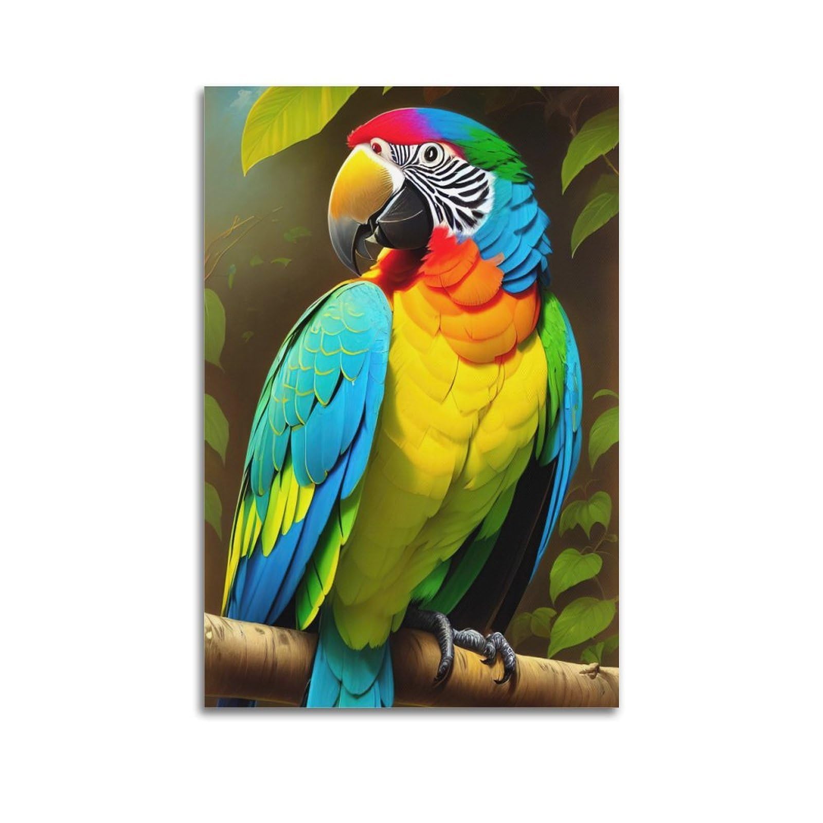 CXHJCA Animal Artwork Poster Macaw Parrot Poster Decorative Painting Canvas Wall Posters And Art Picture Print Modern Family Bedroom Decor Posters 24x36inch(60x90cm)