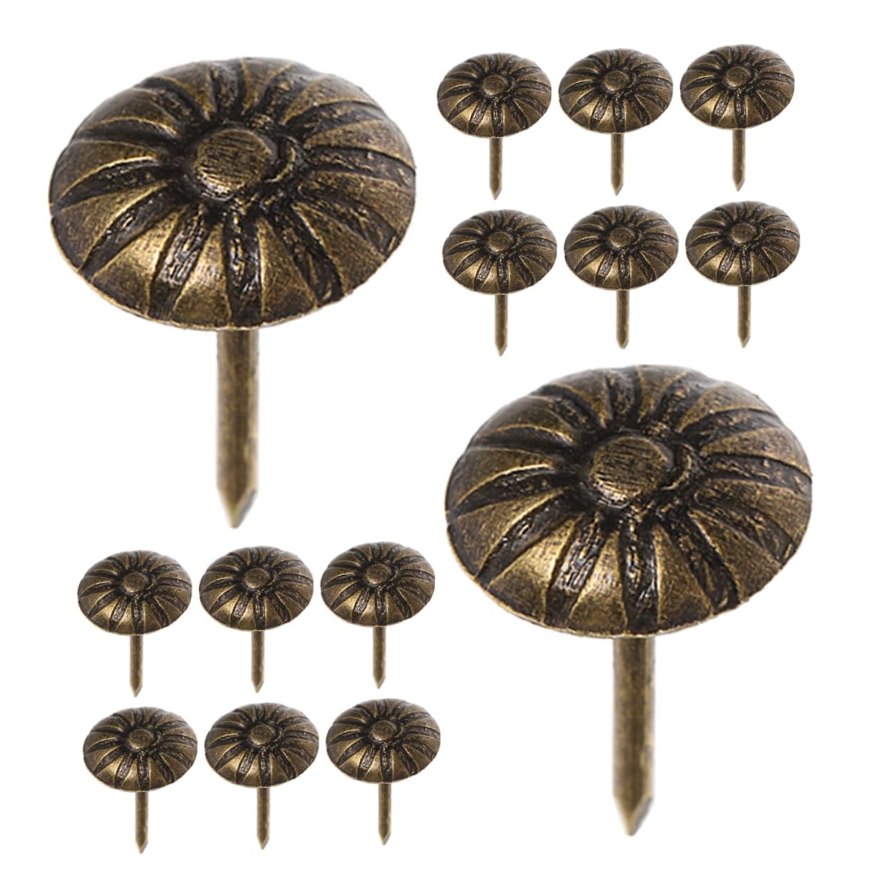 FUNOMOCYA DIY Craft Decorative Nails 1000pcs Upholstery Tacks Retro Chic Furniture Upholstery Nails Easy to Use