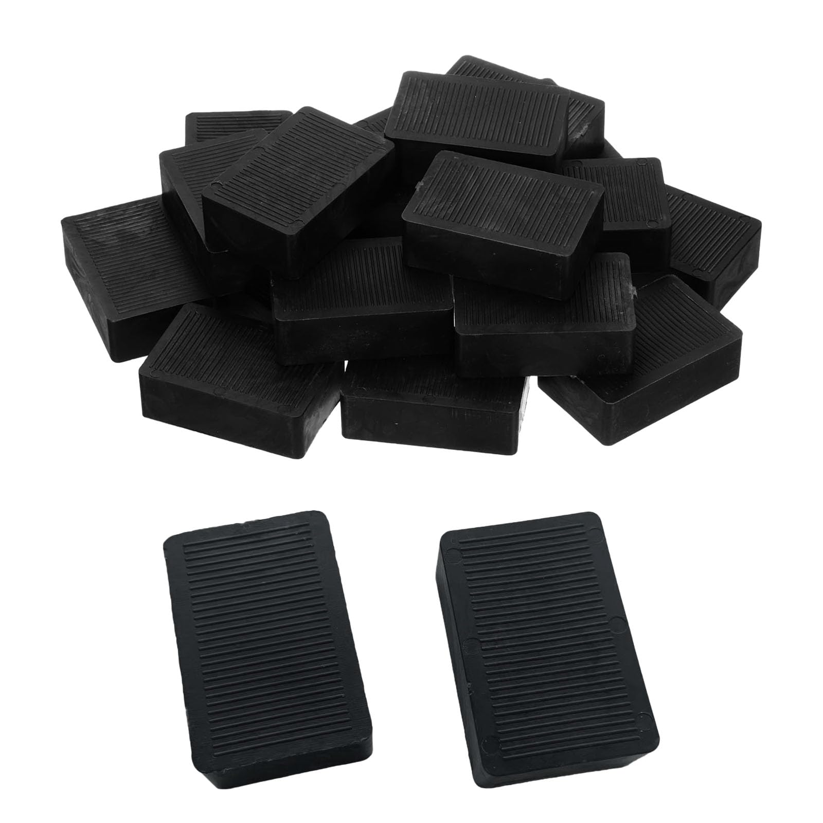 Distanziatori in Plastica, 25 Pezzi Set di Distanziatori per Vetri in Plastica, 60 x 40 x 20 mm Distanziale per Piastrelle, Distanziale per Mobili Set, per Mobili, Porte e Finestre, Nero