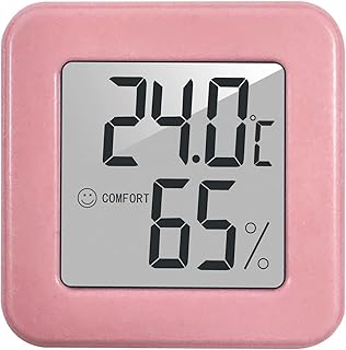 XLXZT Mini Indoor Thermometer LCD Digital Temperature Room Hygrometer Gauge Sensor Humidity Meter Indoor Thermometer (Color : D, Size : 4.5 * 4.5 * 1.5cm)