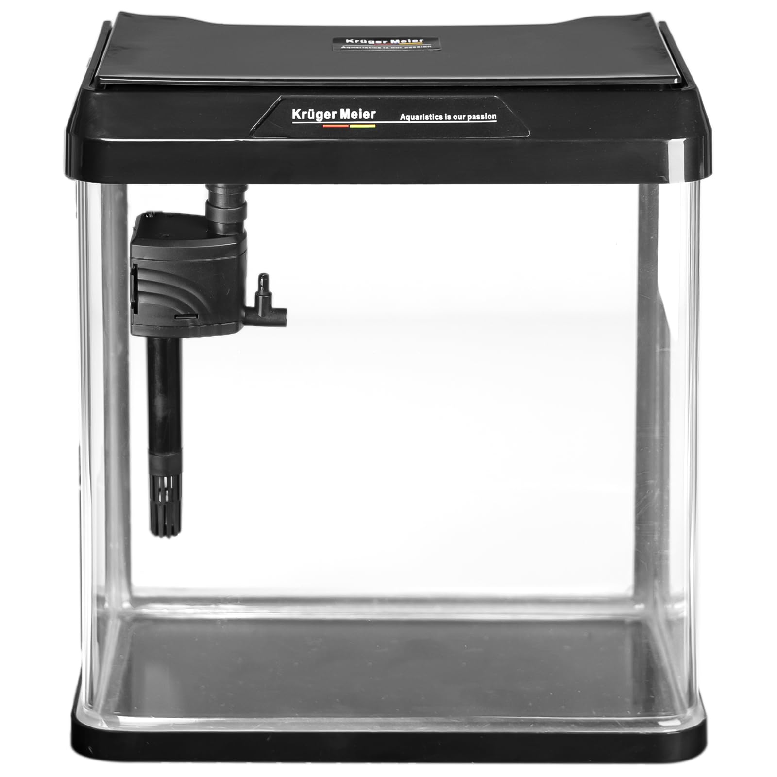 Kruger Meier Como Aquarium 7L Komplettset Schwarz mit LED Beleuchtung für Einsteiger