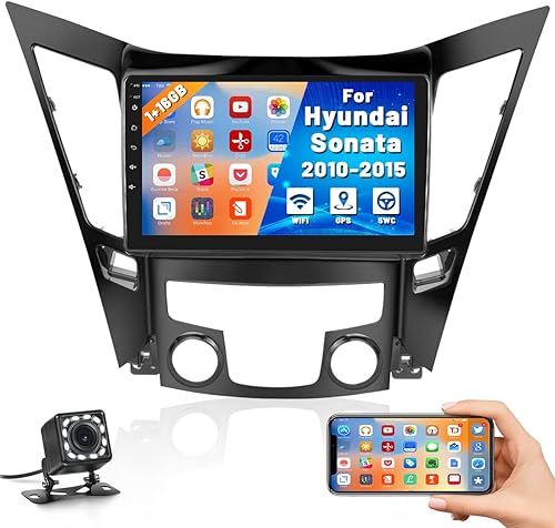 Estéreo de coche 2G+32G Android 11 para Hyundai Sonata Radio 2010-2015 con Apple CarPlay Android Auto, Hikity pantalla táctil de 9 pulgadas Estéreo de coche 2G+32G Android 11 para Hyundai Sonata Radio 2010-2015 con Apple CarPlay Android Auto, Hikity pantalla táctil de 9 pulgadas