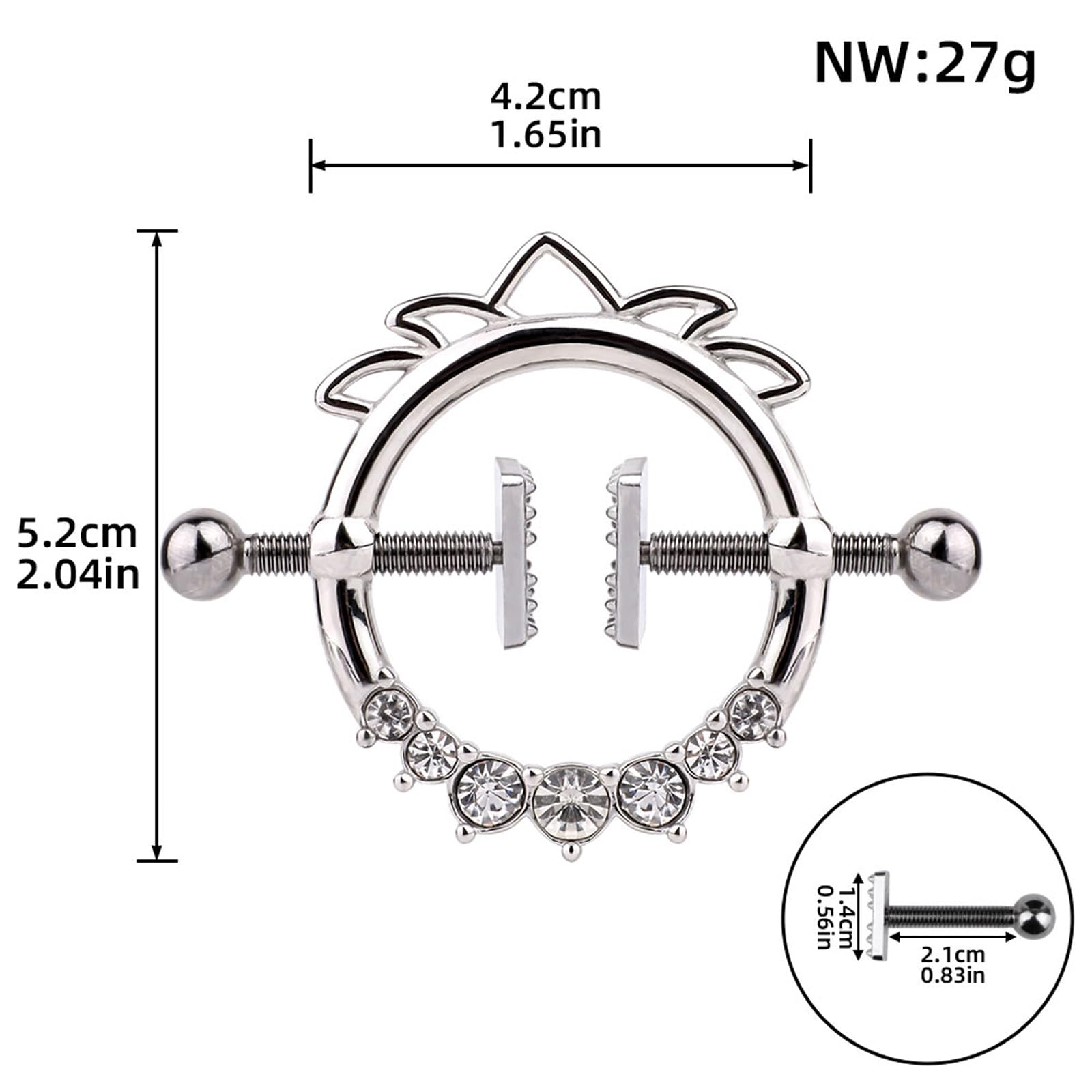 Brustwarzenklemmen BDSM – Verstellbare Nippelklemmen mit Kette für Paare, Extra Starke Nippel-Clamps Fetisch-Sexspielzeug für Männer und Frauen, SM Erotik Brust Stimulator