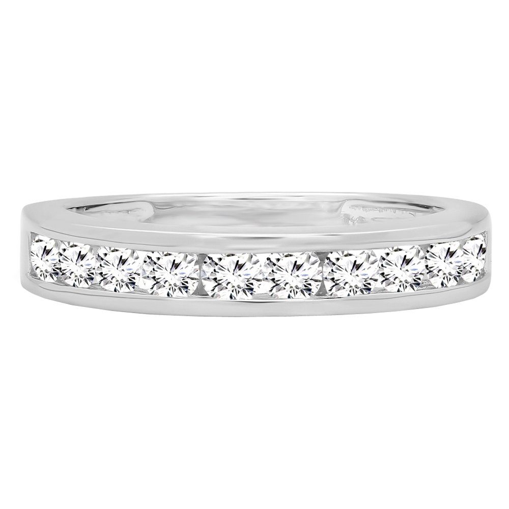 DazzlingRock Collection 10 quilates oro blanco redonda H-I Diamante cultivado en laboratorio