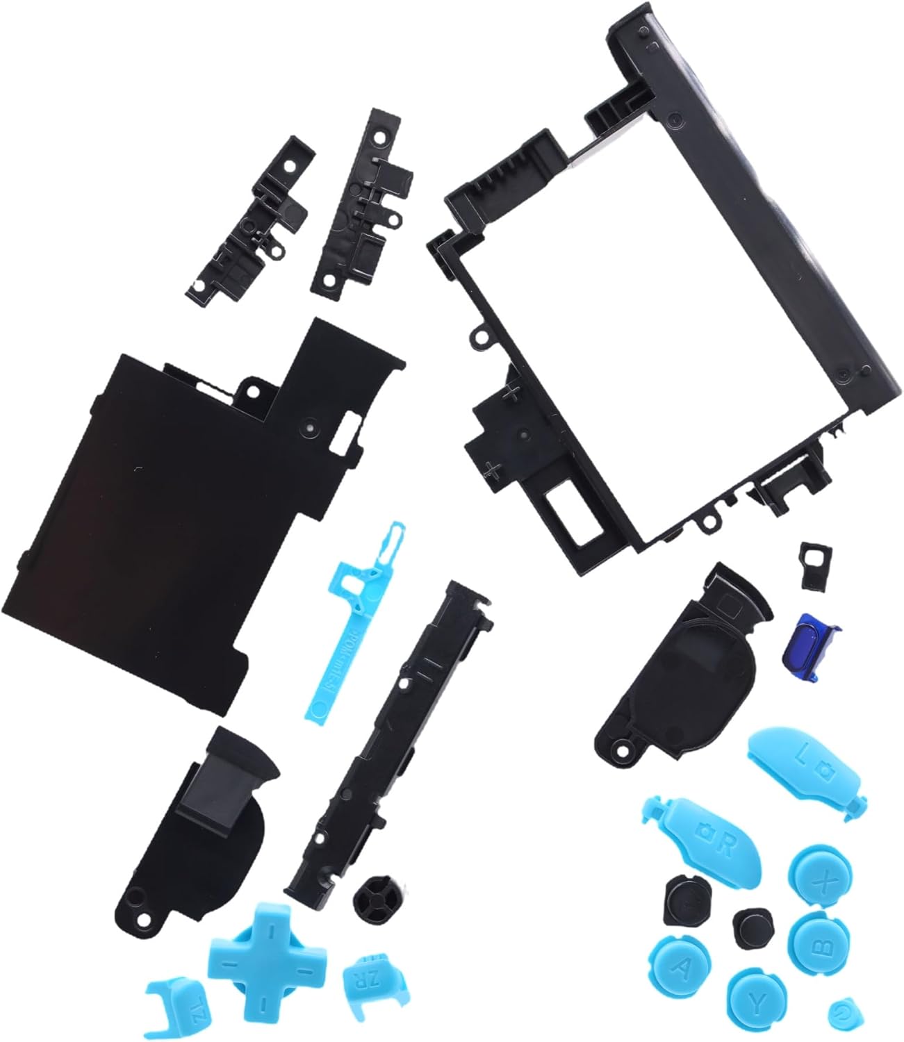 Deal4GO Full Housing Shell kit Case Cover w/All Buttons Set Replacement for Nintendo 2DS XL/New 2DS LL 2017 Console (Black)