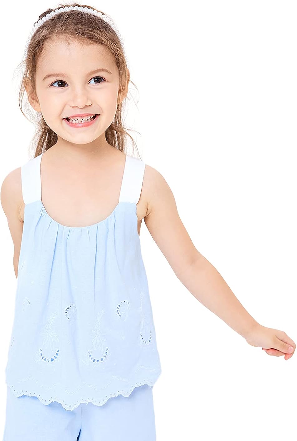 QianSiLi Japan Maker New Girls Strap Cami Tanks Tops Blue Sleeveles Manufacturer direct delivery Shirts Crop