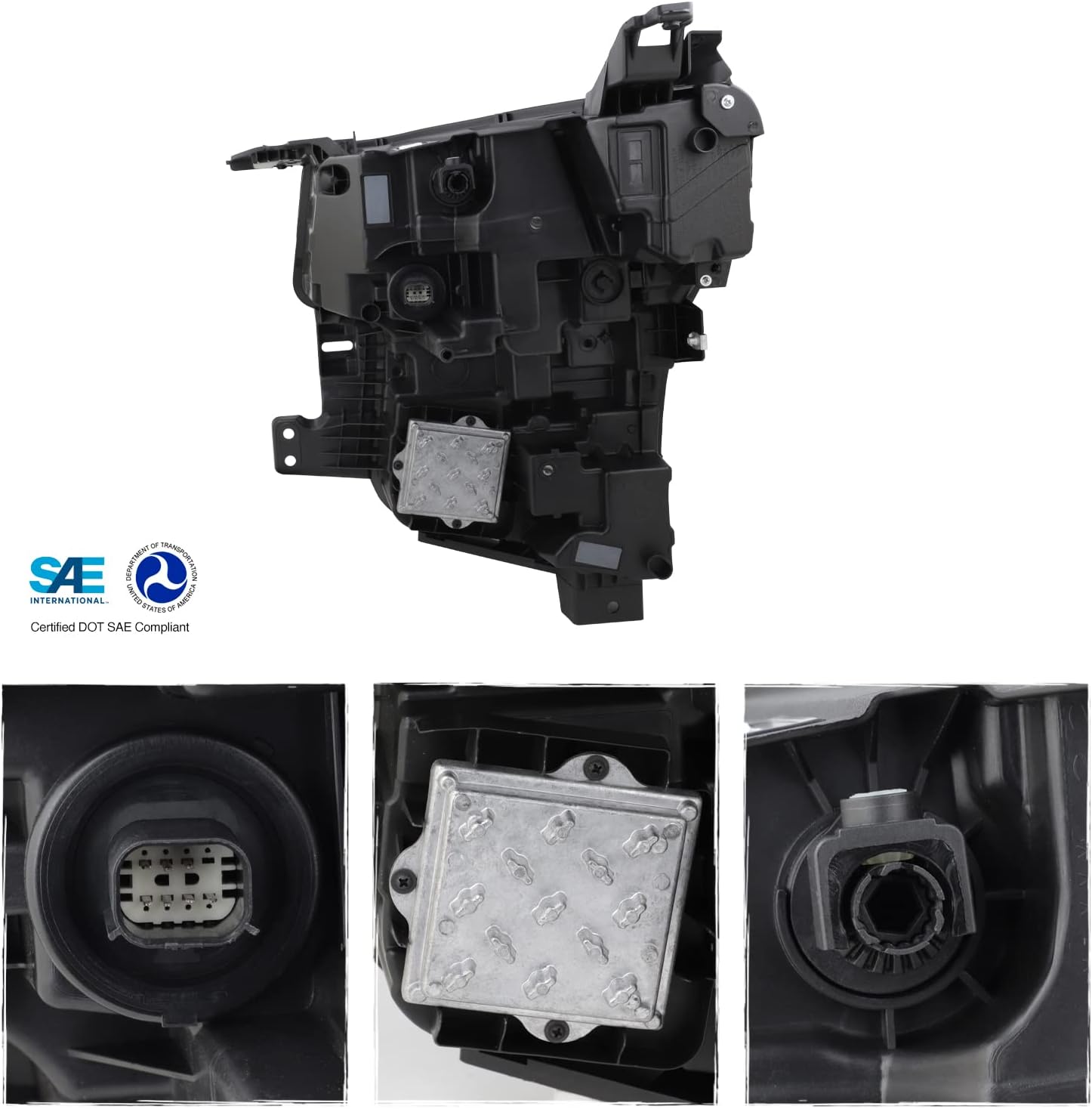 AKKON - Fit 2021-2024 Chevy Tahoe/Suburban 21-24 [Full LED] Switchback Headlight Headlamp Passenger Right Side