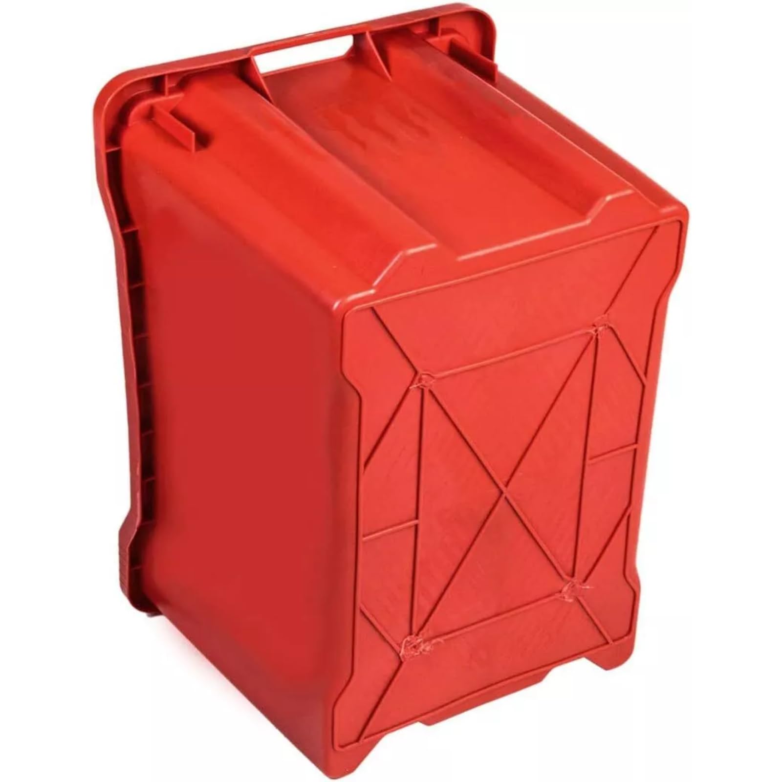 EffeDecor Cassetta in PVC Impilabile Chiusa per Alimenti Ideale per Raccolta Frutti Vendemmia Olive Sovrapponibile ed Inseribile Rossa 56x35x31 cm (10)