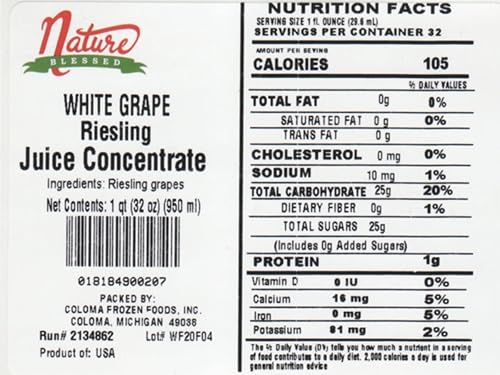 Miniatura 2 de Nature Blessed Concentrado de uva blanca Riesling 100% puro - 1 cuarto de galón (botella de 1/32 fl oz), aplicaciones: elaboración de vino casero,