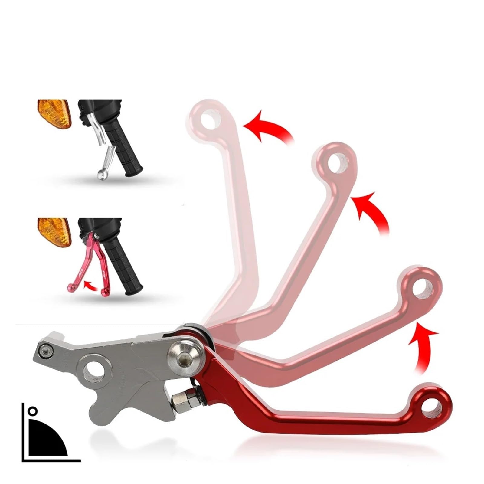 Freno Motocicleta Manija Manetas De Embrague Y Freno para Pivotantes para XR400 (1996 1997 1998 1999 2000 2001 2002 2003 2004)(A Pair Black)