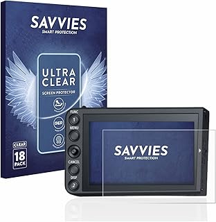 Savvies 18-Pack Screen Protection Film compatible with Canon LCD Monitor LM-V1 Screen Protector Ultra Clear [Scratch Proof, Anti Fingerprint]