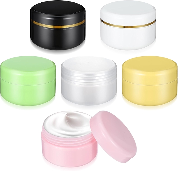 Gjinxi 6pcs Косметические контейнеры для путешествий, 20ml мини контейнеры для макияжа с крышками, контейнеры для бальзама для губ, маленькие бутылочки для макияжа, ухода за кожей, шампуня, кондиционера