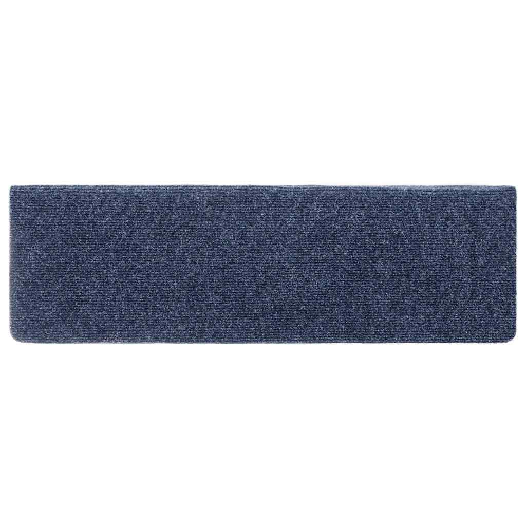 Stufenmatten Selbstklebend 10 Stück 65x21x4 cm Anthrazit Rechteckiger Rand Treppenstufen Matten, Teppich Innen für Treppen, rutschfest Stufenmatten Treppenteppich