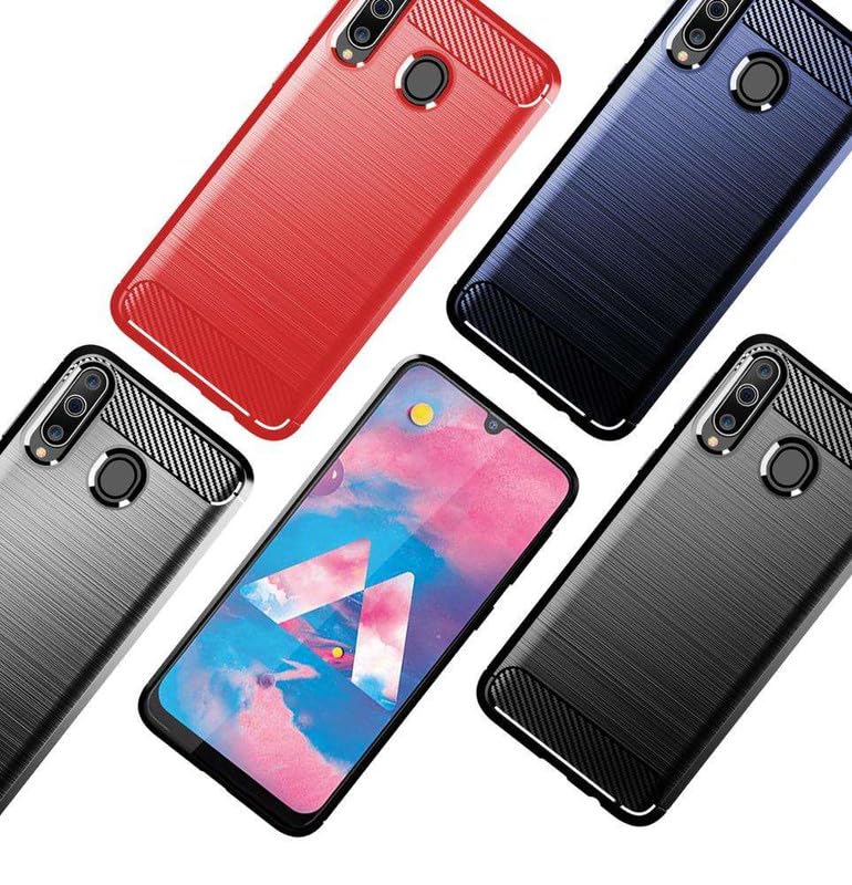 Image of Basic Case for Samsung Galaxy M30 (Carbon Fibre Blue)