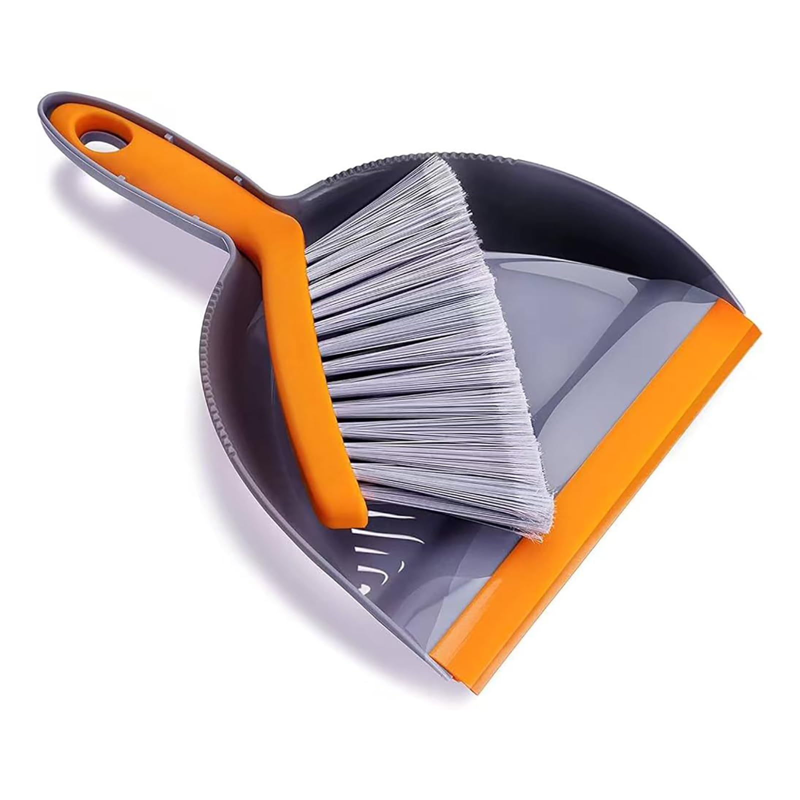 Mini Broom and Dustpan Set - Small Broom and Dustpan Set for Home, Camping Broom, Whisk Brooms Small(Gray Orange)