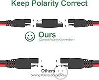 Vista 5 de OYMSAE Cable de extensión SAE, cable de desconexión rápida SAE de 6 pies 16 AWG a SAE, cable conector de extensión SAE para motor de arrastre
