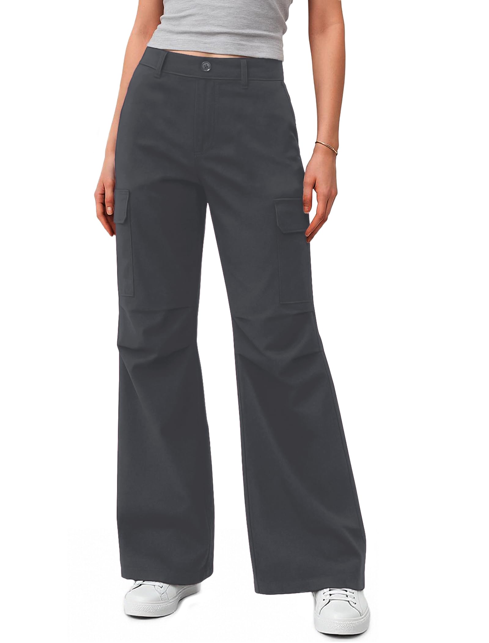 JEKAOYI Womens Cargo Pants with Pockets Quick Dry Bootcut Hiking Pants Baggy Lightweight Water-Resistant — view 9