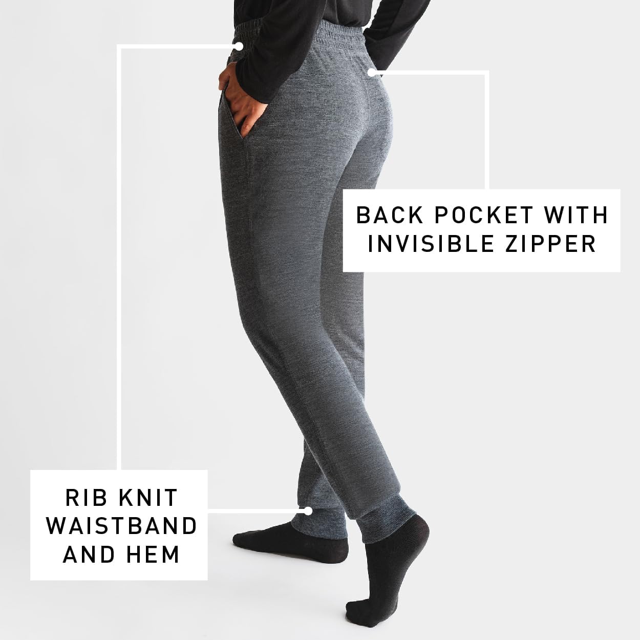 IBEX Women's Nomad Jogger Pants | Lightweight Merino Wool Bottoms for Travel, Running, Hiking & Winter Wear - Image 4