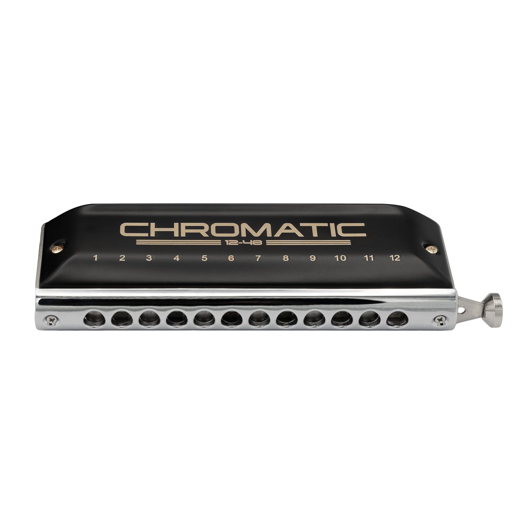 CASCHA Chromatic 12-48 - Armonica a 12 fori, con custodia morbida e panno per la pulizia