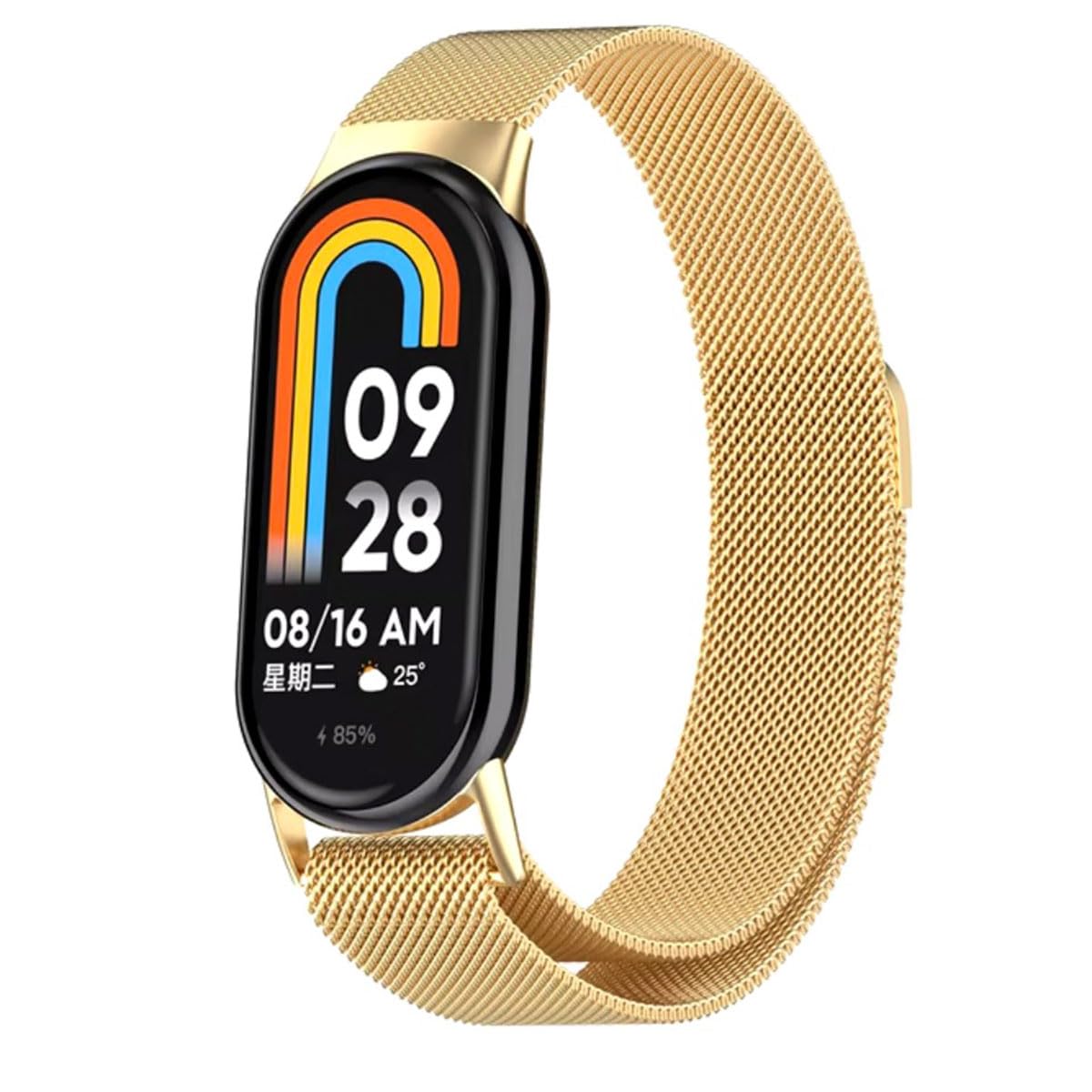 Pulseira Metal Milanes Fecho Magnético para Xiaomi Mi Band 8 9
