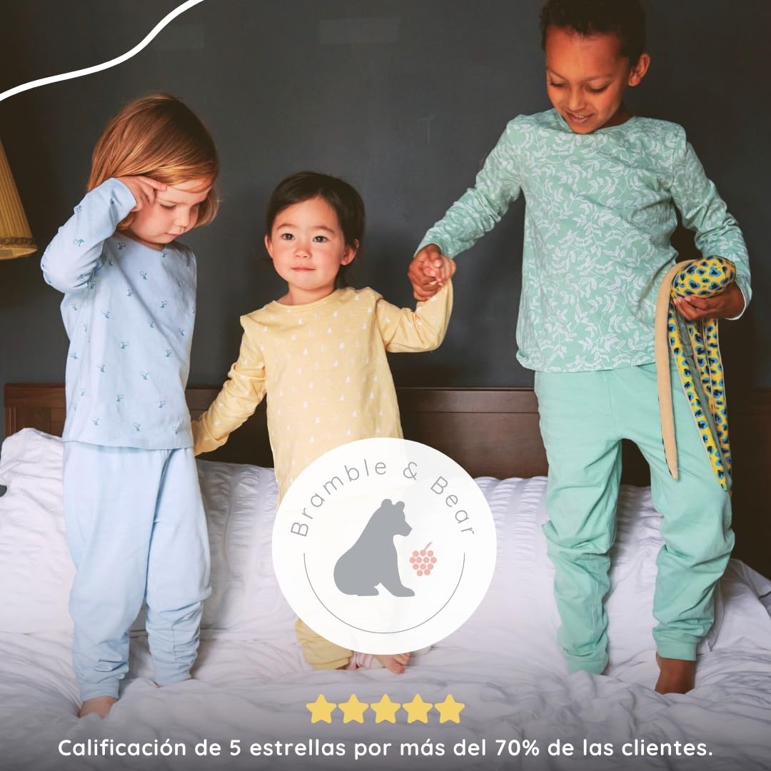 Bramble & Bear Body Bebé Manga Corta/Largo Pack de 3/6 - Body Bebé Unisex de Algodón Orgánico para Bebés de 0 a 3 años