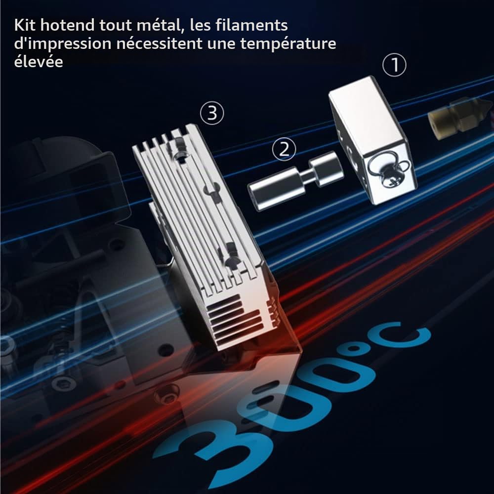 Creality Ender 3 Sprite Pro Direct Drive Extruder Upgrade Kit All Metal Hotend Titanium Heat Break Dual Drive avec Steppe pour Ender 3 V2, Ender 3 Pro, Ender 3 S1,Ender 3 Max Imprimantes 3D