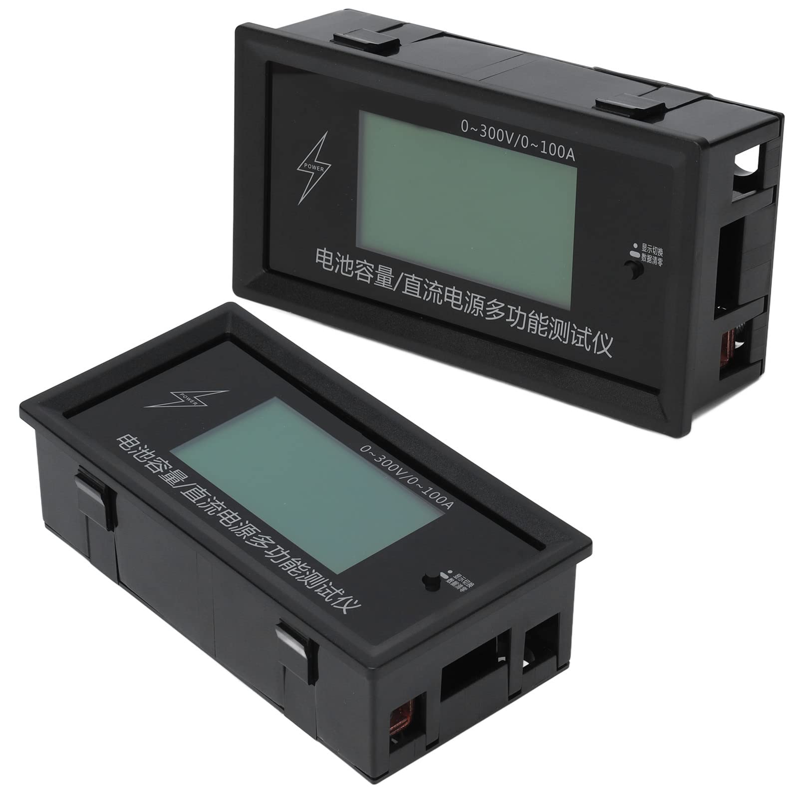 Testeur de capacité de batterie 200 V 100 A, ampèremètre numérique, voltmètre, multimètre avec écran LCD, écriture noire, rétroéclairage vert pour tension CC, courant