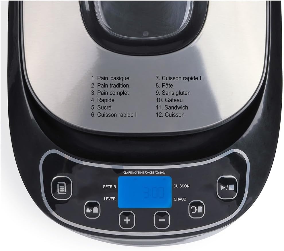 LIVOO Feel good moments - Macchina per il pane 550W, 12 programmi DOP218, colore: Bianco