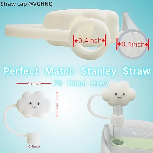 Miniatura 5 de Tapa de popote para accesorios de copa Stanley, tapas de popote de 0.4 pulgadas para accesorios Stanley, vasos de 40 onzas y 30 onzas, bonitos