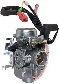 RedCap 250cc Electric Choke GY6 30mm Carburetor for Water Cooled Units such as Honda Helix CH250 CN250 CF250 Eleite 250 HammerHead Dune Buggy GT GTS Kanid Kinroad JCL Moped Scooter ATV Go Kart