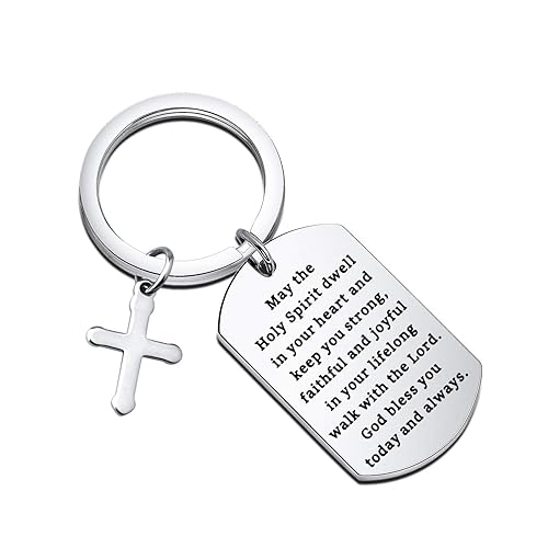 Gzrlyf Religious Key Chains Christian Dog Tags First Communion Gifts