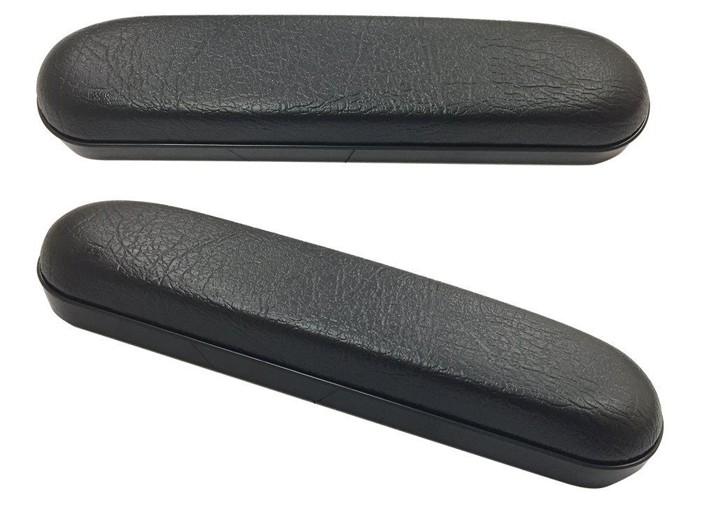 Longitud del escritorio 10 pulgadas, almohadilla para reposabrazos para silla de ruedas (vinilo), material de EVA, negro (par) c