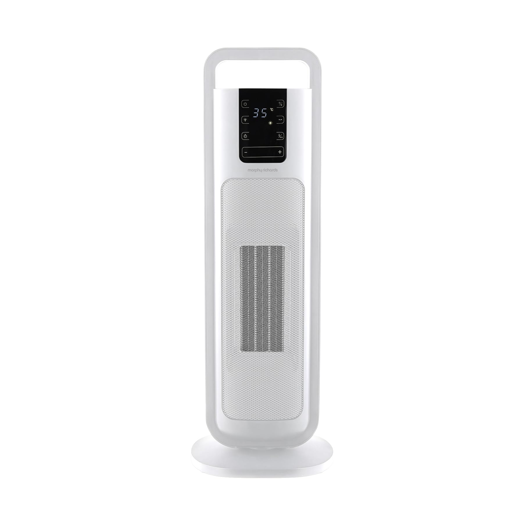 Morphy Richards 2kw Ceramic Tower Fan Heater Ultra Thin with Remote HeatFlux Ultra Thin in White