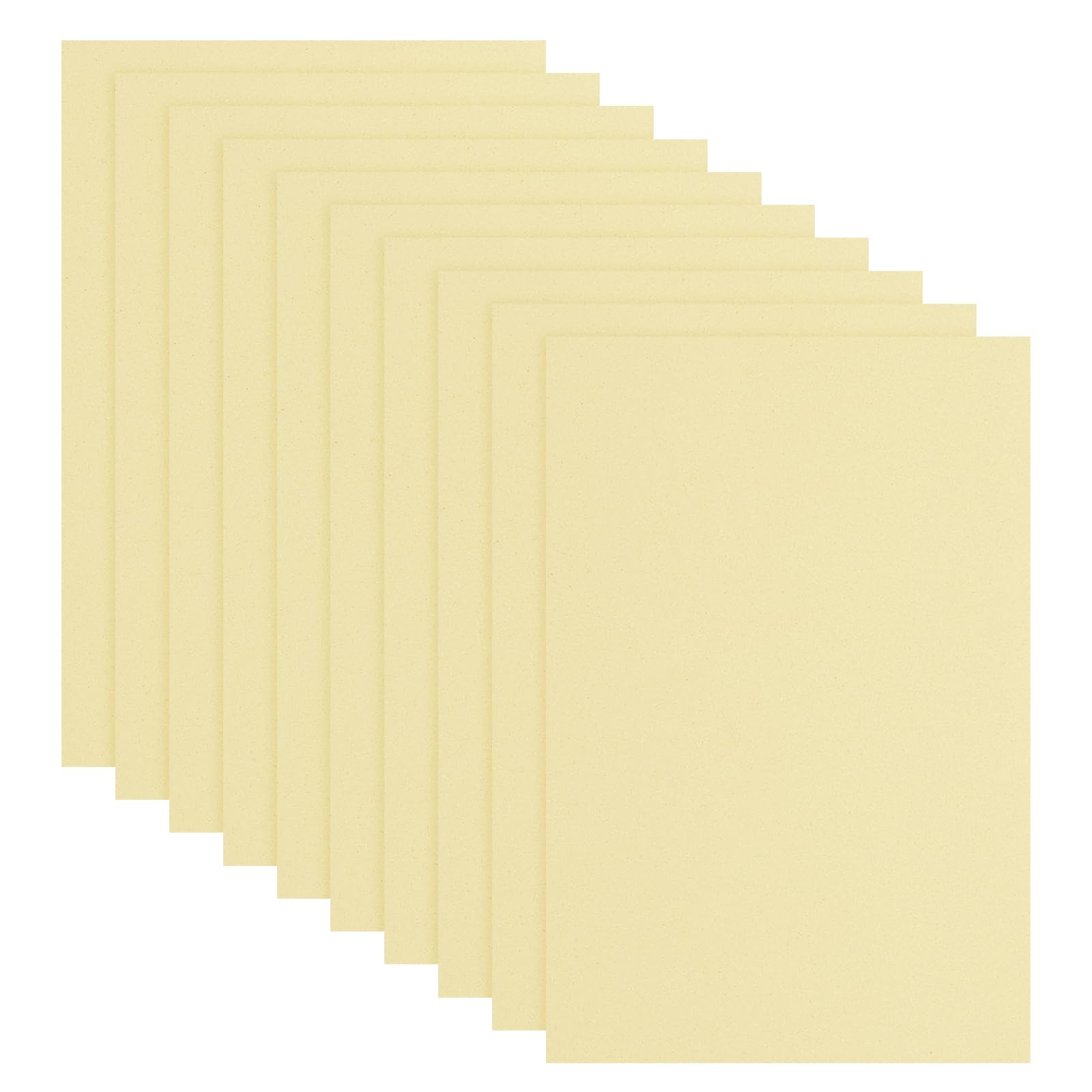 sourcing map 10 Pcs Light Yellow EVA A4 Foam Sheets Crafts, 12 x 8 Inch Foam Paper for DIY Crafts Project Classroom Scrapbook Art Cards Home Office Decoration (2mm Thick)