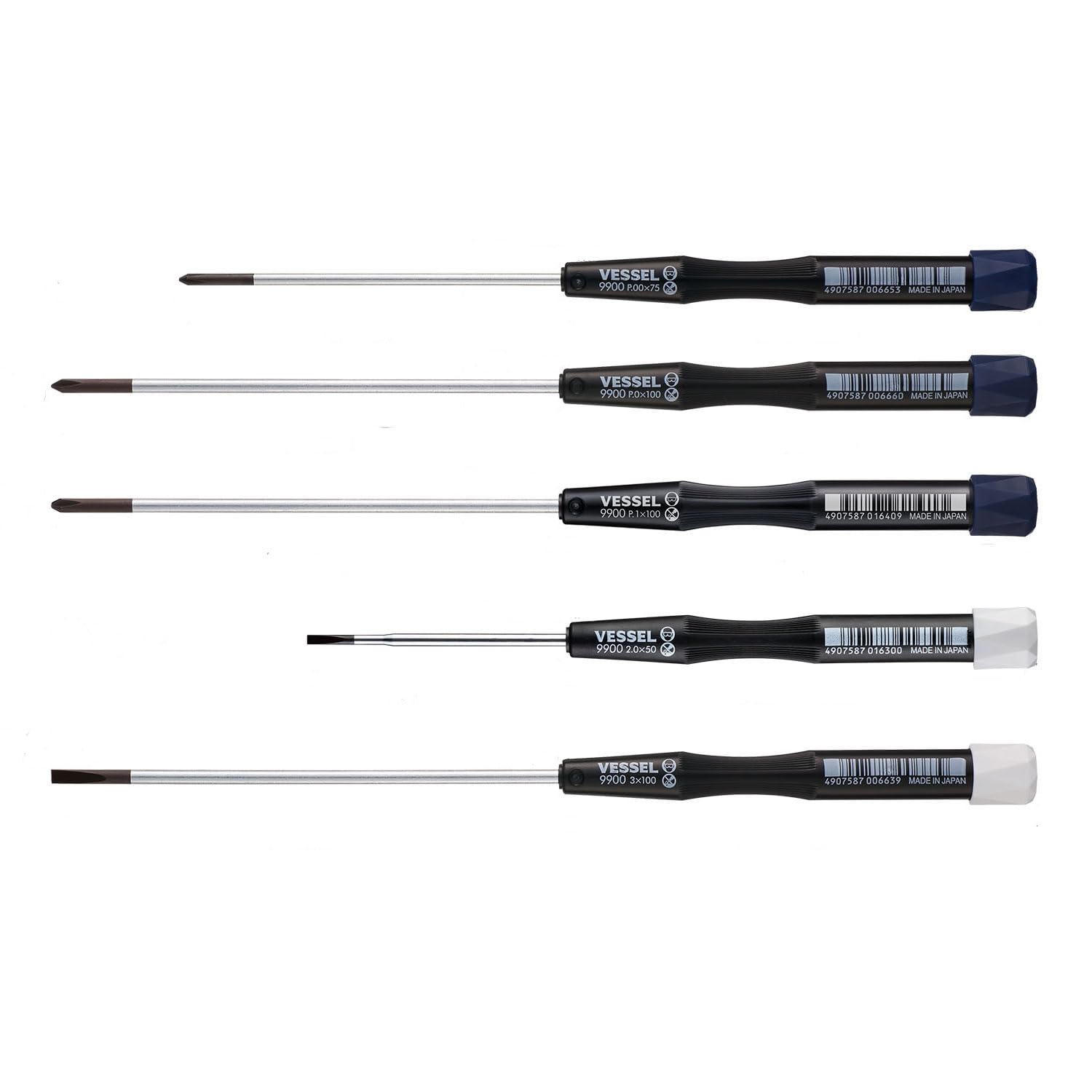 Vessel Micro Precision Screwdriver Set of 5 Phillips Flathead Made in Japan