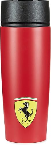 Ferrari Scuderia, F1, taza térmica roja mate, producto oficial, 12.2 fl oz