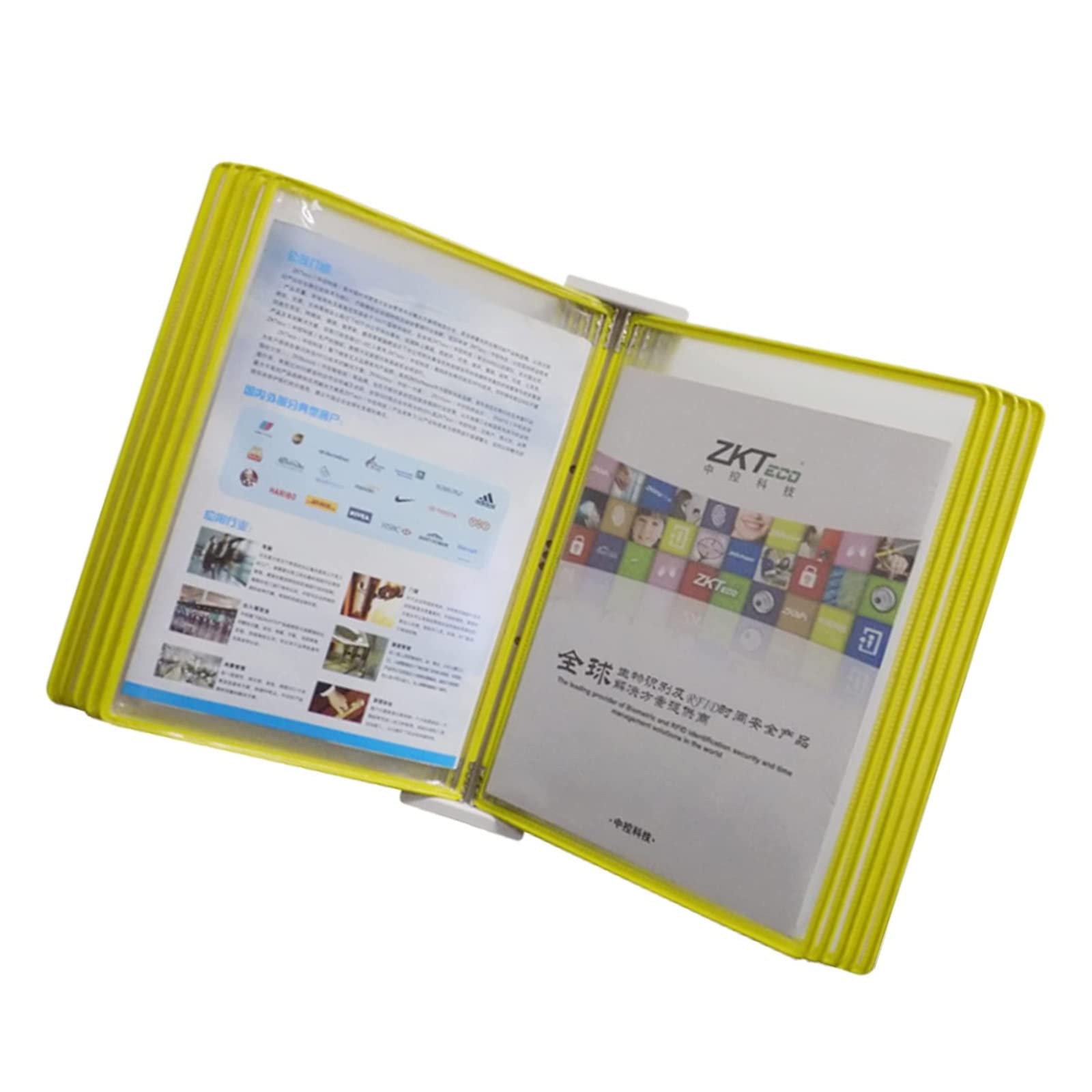 Porte document mural multicolore 10 panneaux double face pour dossiers A4