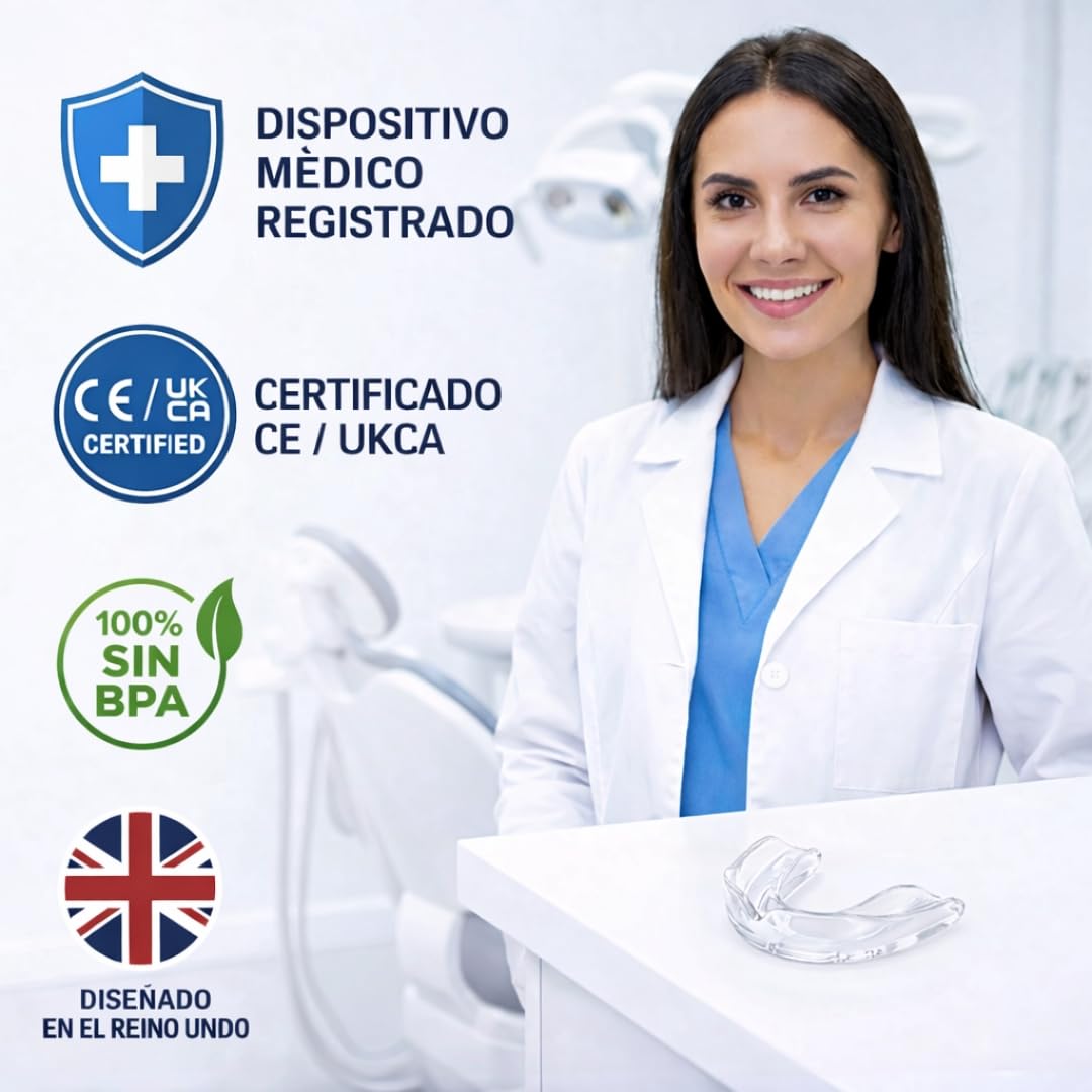 Runesol Ferula Descarga Bruxismo, 4pcs Grande Bruxismo Dental Noche, Sin BPA y Dispositivo Dédico CE Ferula Dental Bruxism, Protector Bucal para Dormir, Bruxism, Roncar, Deporte, Funda Dientes — view 5