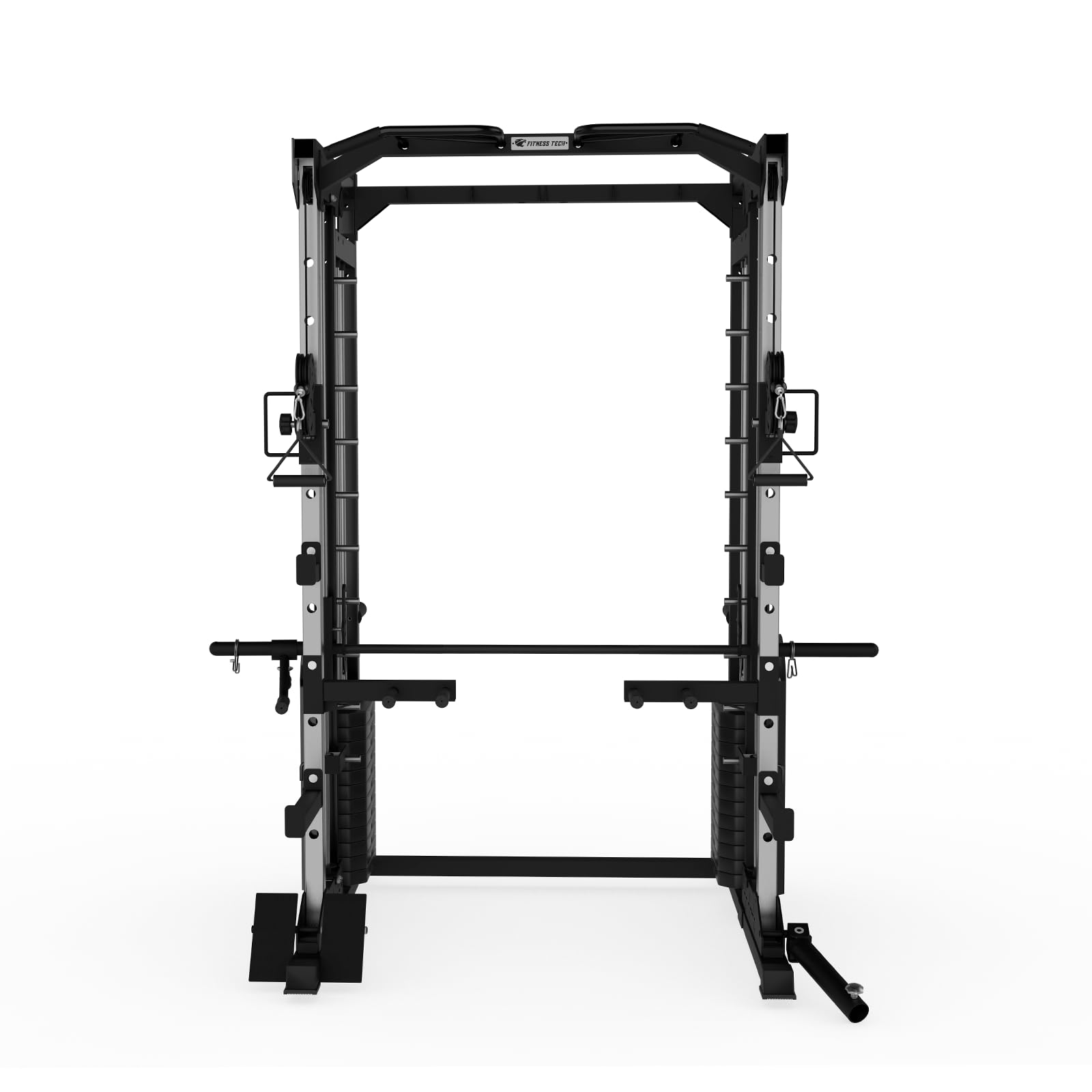 Smith Machine S8000, Máquina de musculación multifunción para Gimnasio en casa, Estación de Entrenamiento Completa con poleas y Pesas, 135 x 147 x 217 cm