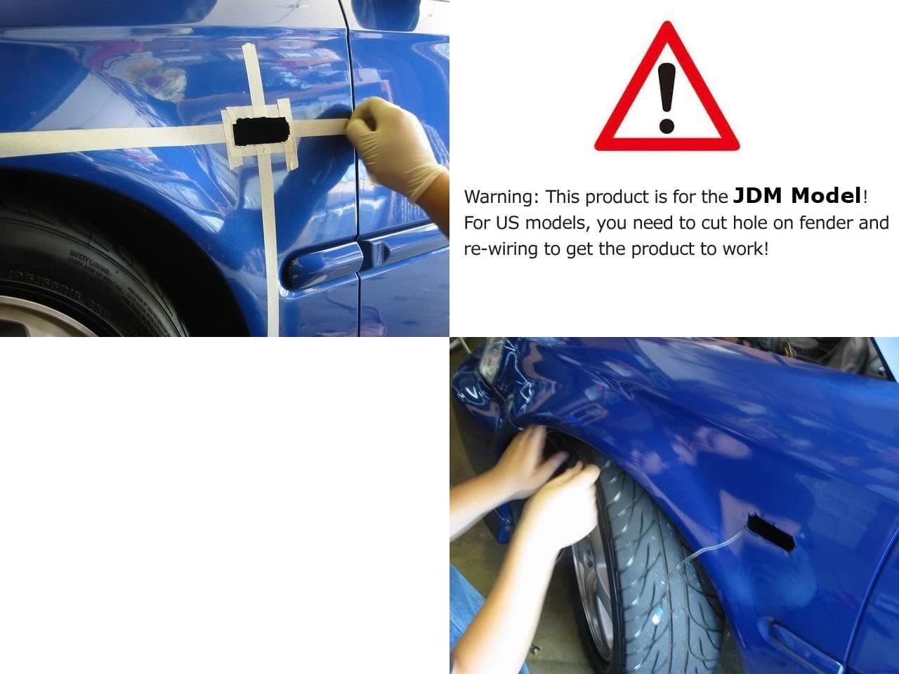 iJDMTOY JDM-Spec Black-Out Smoked Lens Amber Full LED Front Fender Side Marker Lights w/Wiring Pigtails Compatible with 1996-2001 Honda Civic EK EJ EM (Direct Fit JDM, Require Mods for US Models)