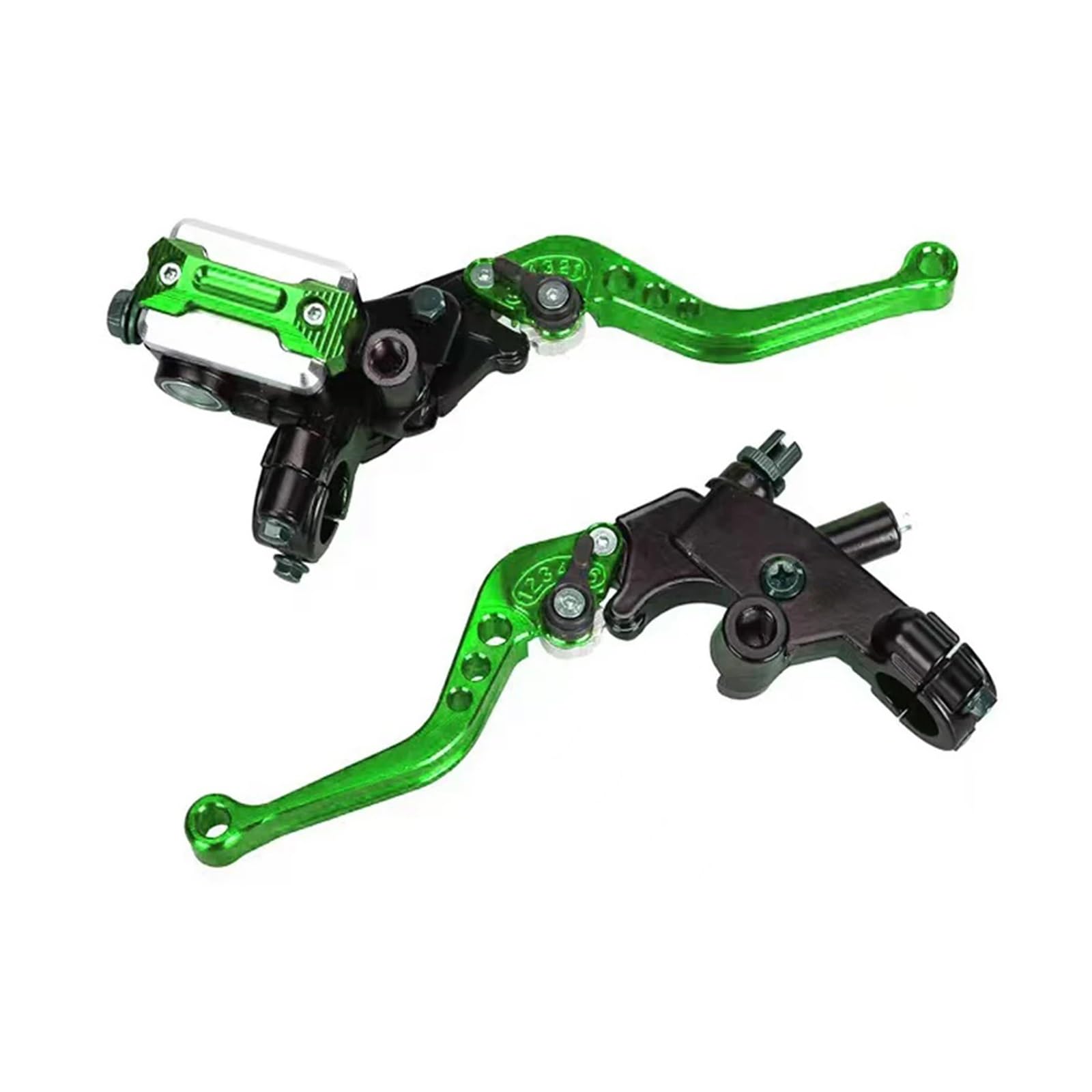 Zynther Motorcycle Brake Clutch Lever 22mm Universal Motorcycle Brake Clutch Levers Hydraulic Front Pump(Green)