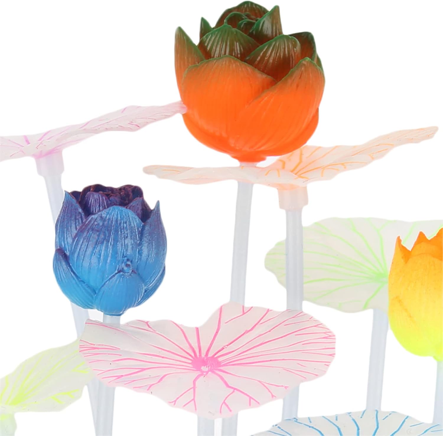 Aquarium Ornament, Aquarium Coral Decorations Kit, Glowing Fish Tank Decorations Plants, Silicone Safe Colourful No Pollution Simulation Fish Tank Decoration Plants Kit